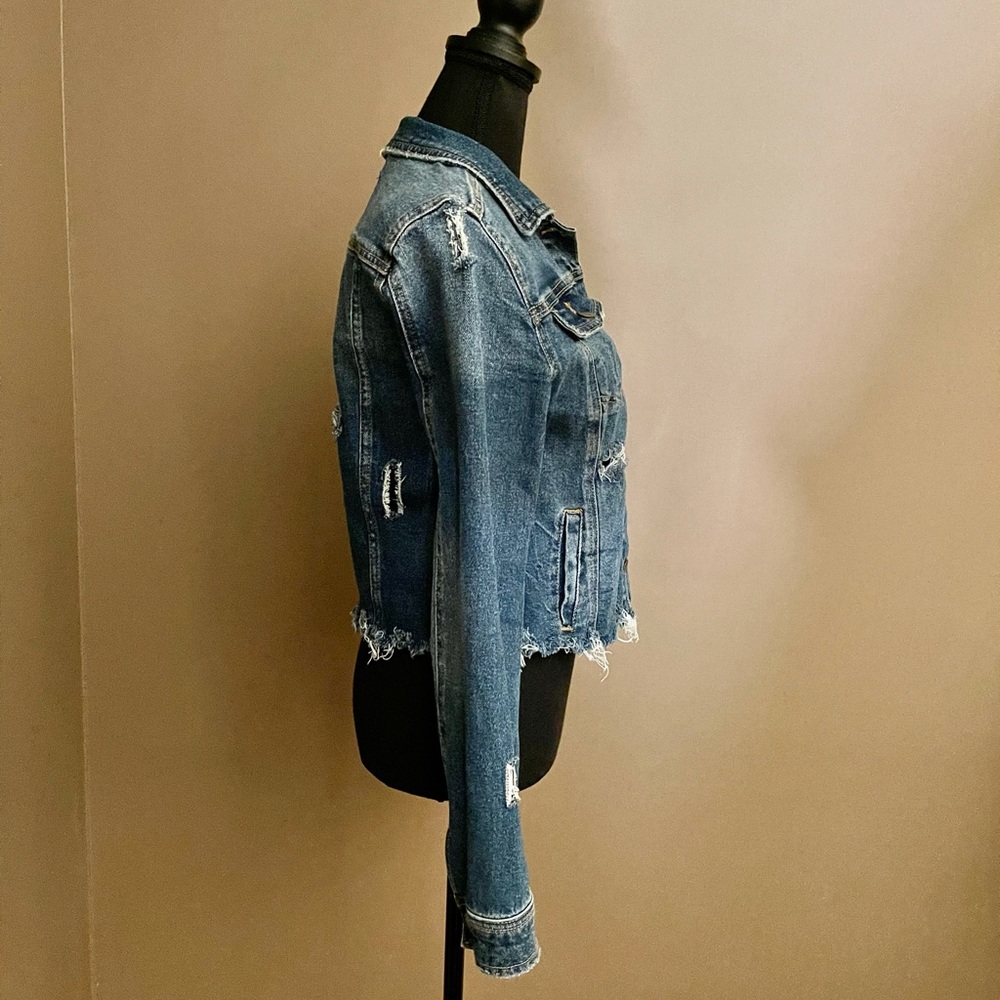 Universal Thread Distress Jean Jacket - image 2